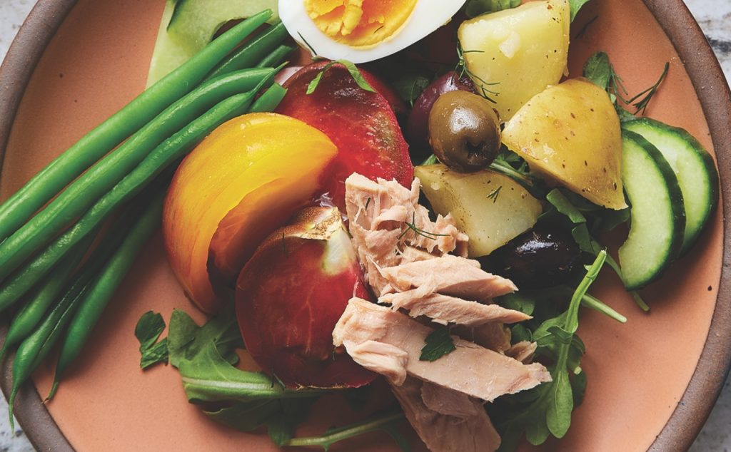 Nicoise Salad with Tonnino Albacore Tuna Fillets with herbs de Provence in Olive Oil