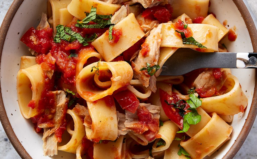 Pasta Al Tonnino with Tonnino Albacore Tuna Fillets in Olive Oil
