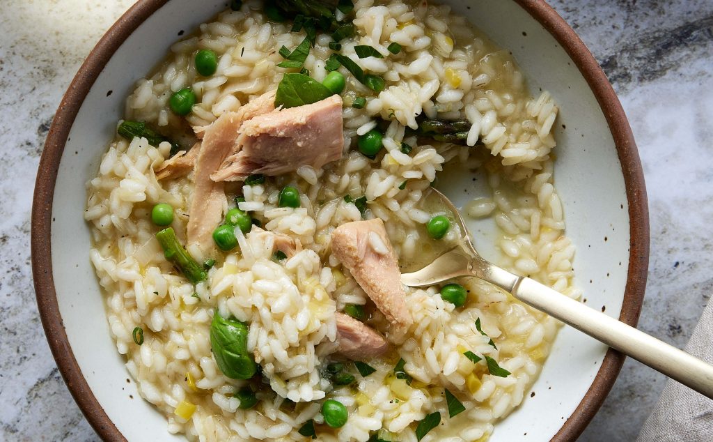 ASPARAGUS & SPRING PEA TRUFFLED TUNA RISOTTO