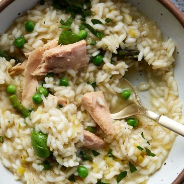 ASPARAGUS & SPRING PEA TRUFFLED TUNA RISOTTO