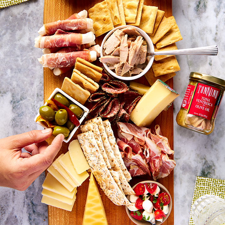 Antipasto with Tonnino Yellowfin Tuna Ventresca in Olive Oil