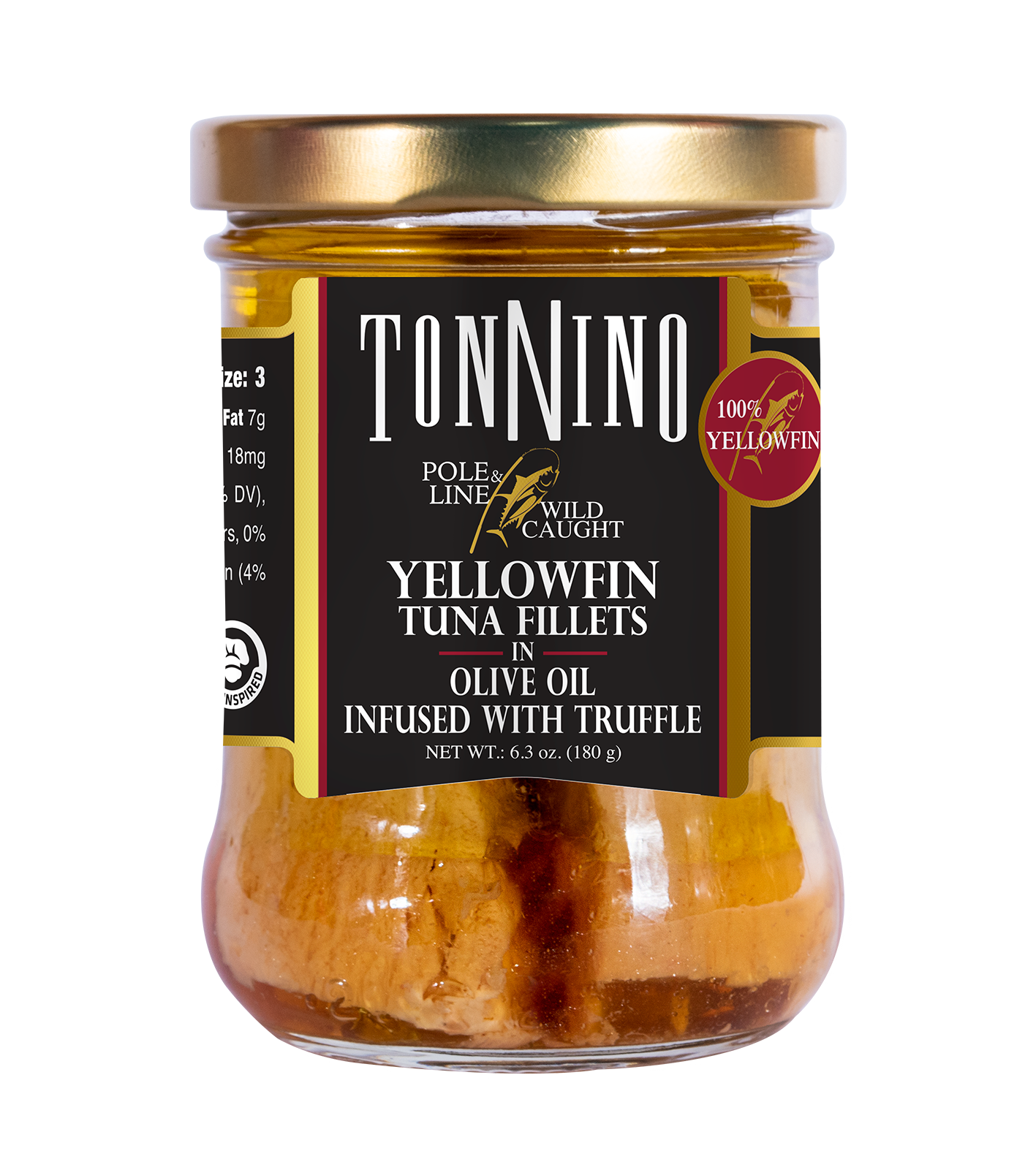 Tonnino Pole and Line Yellowfin Tuna Fillets in Olive Oil Infused with Truffle