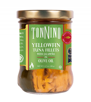 FAD-Free Yellowfin Tuna Fillets with Jalapeno in Olive Oil