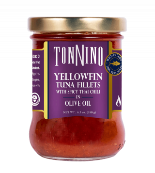 FAD-Free Yellowfin Tuna Fillets with Spicy Thai Chili in Olive Oil