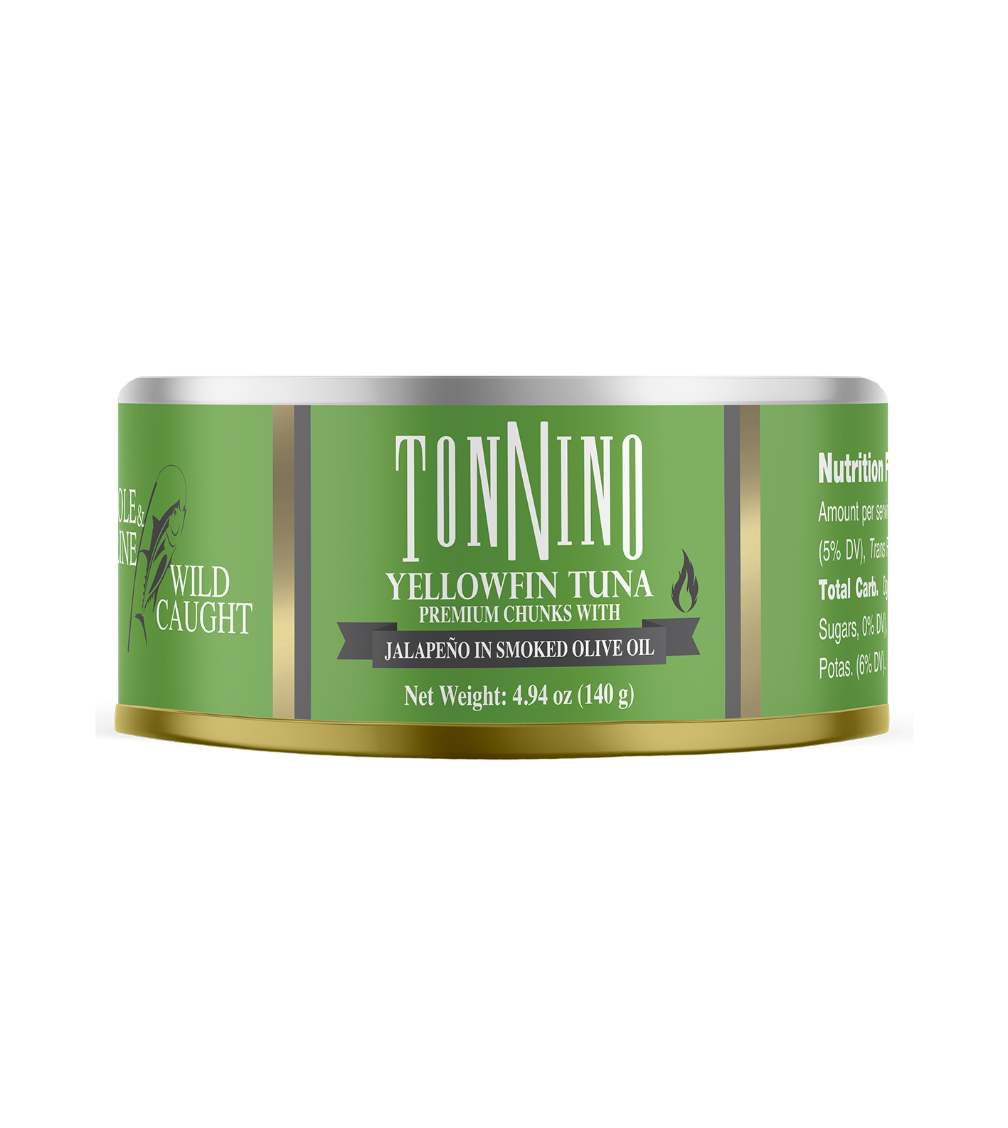 Tonnino Yellowfin Tuna Premium Chunks with Jalapeno in Smoked Olive Oil