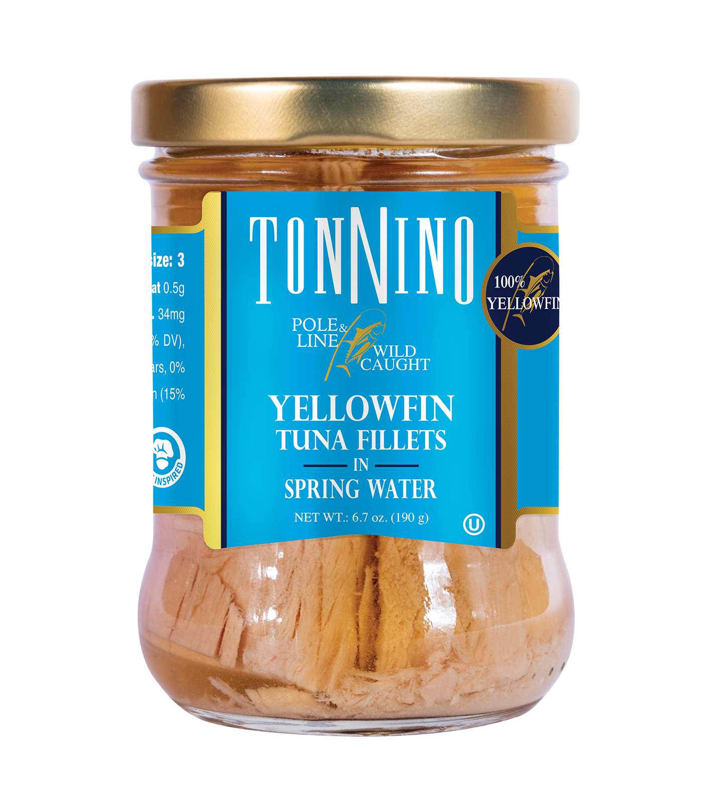 Tonnino Pole and Line Yellowfin Tuna Fillets in Spring Water