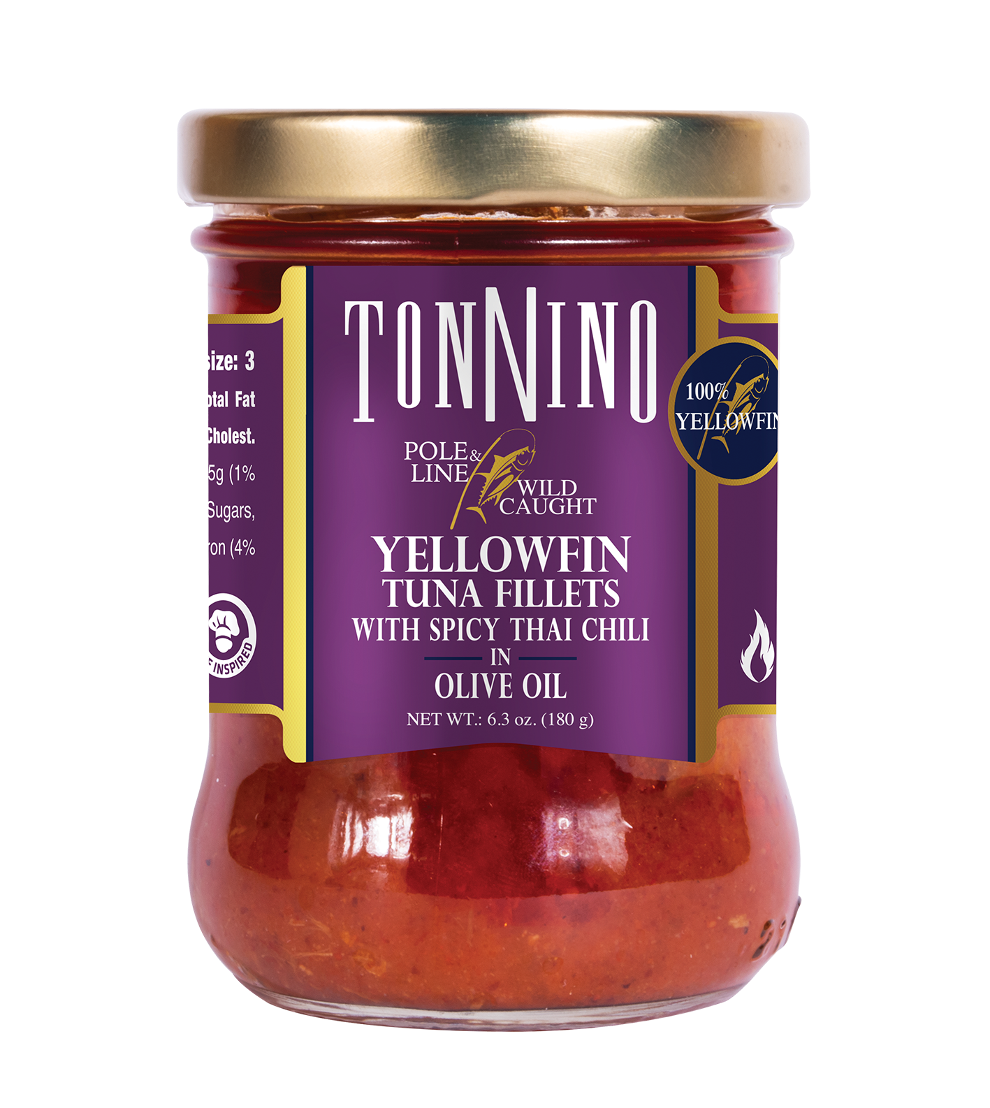 Tonnino Pole and Line Yellowfin Tuna Fillets with Spicy Thai Chili in Olive Oil