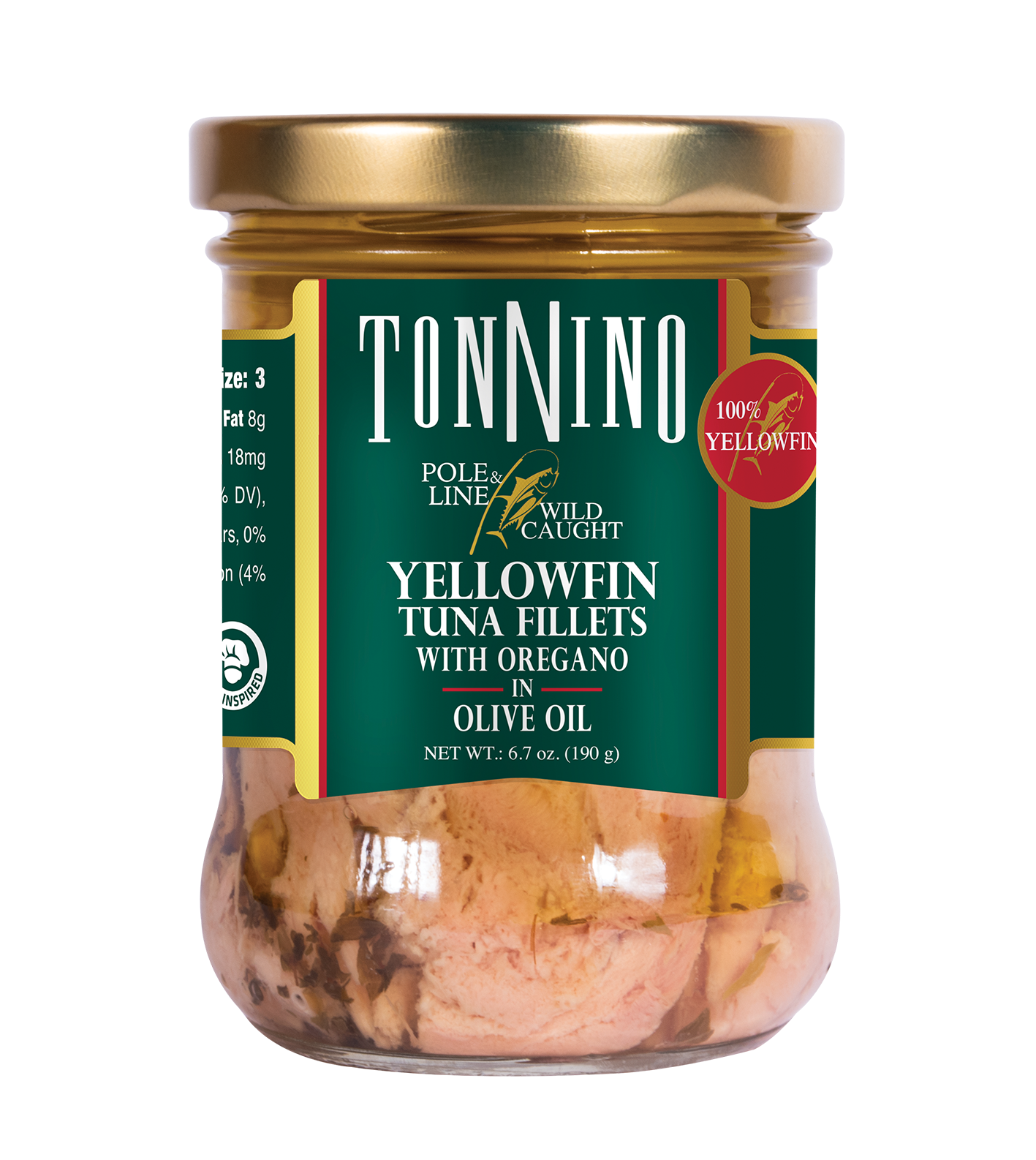 Tonnino Pole and Line Yellowfin Tuna Fillets with Oregano in Olive Oil
