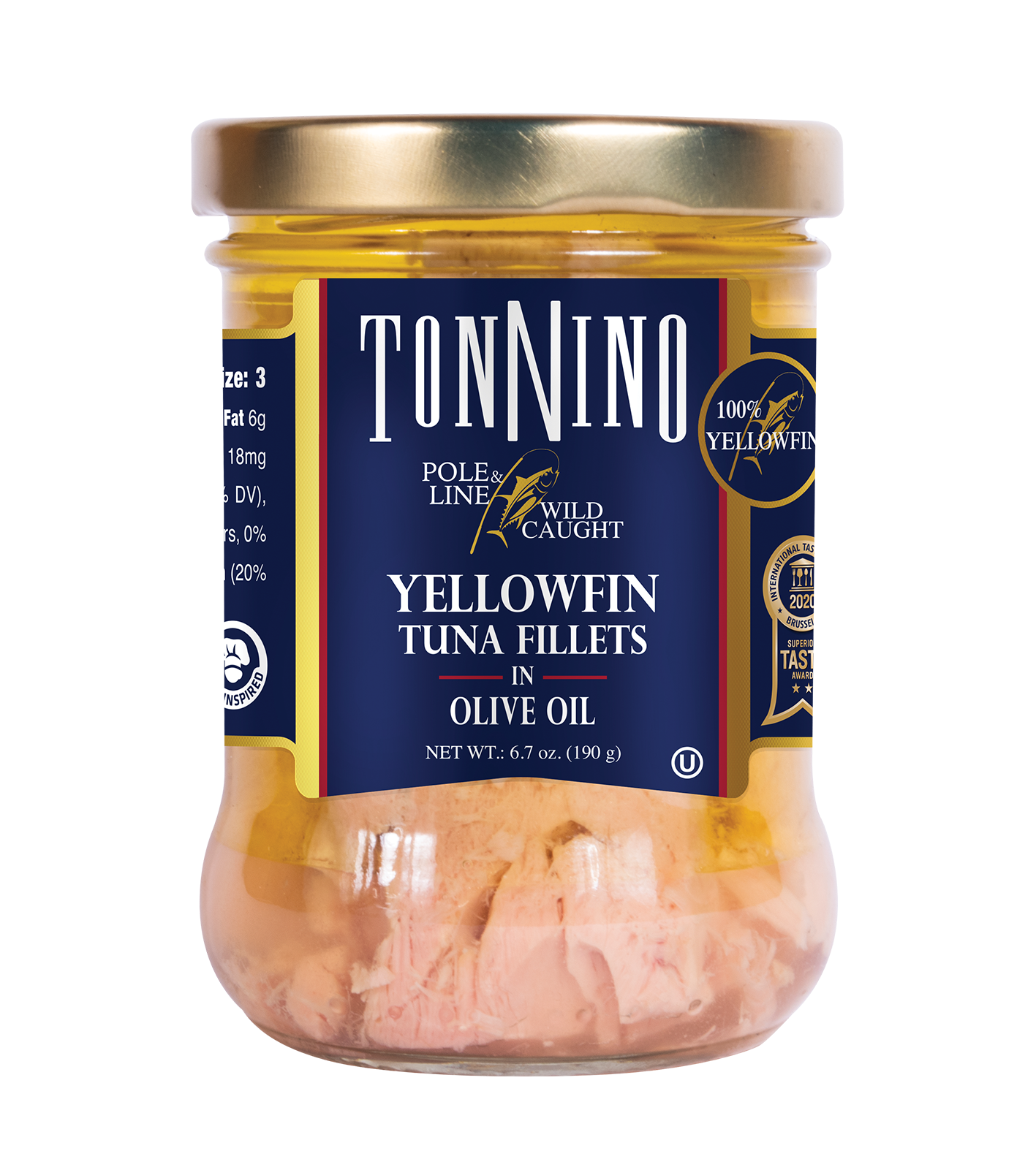 Tonnino Pole and Line Yellowfin Tuna Fillets in Olive Oil