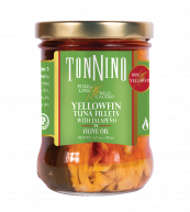 Tonnino Pole and Line Yellowfin Tuna Fillets with Jalapeno in Olive Oil