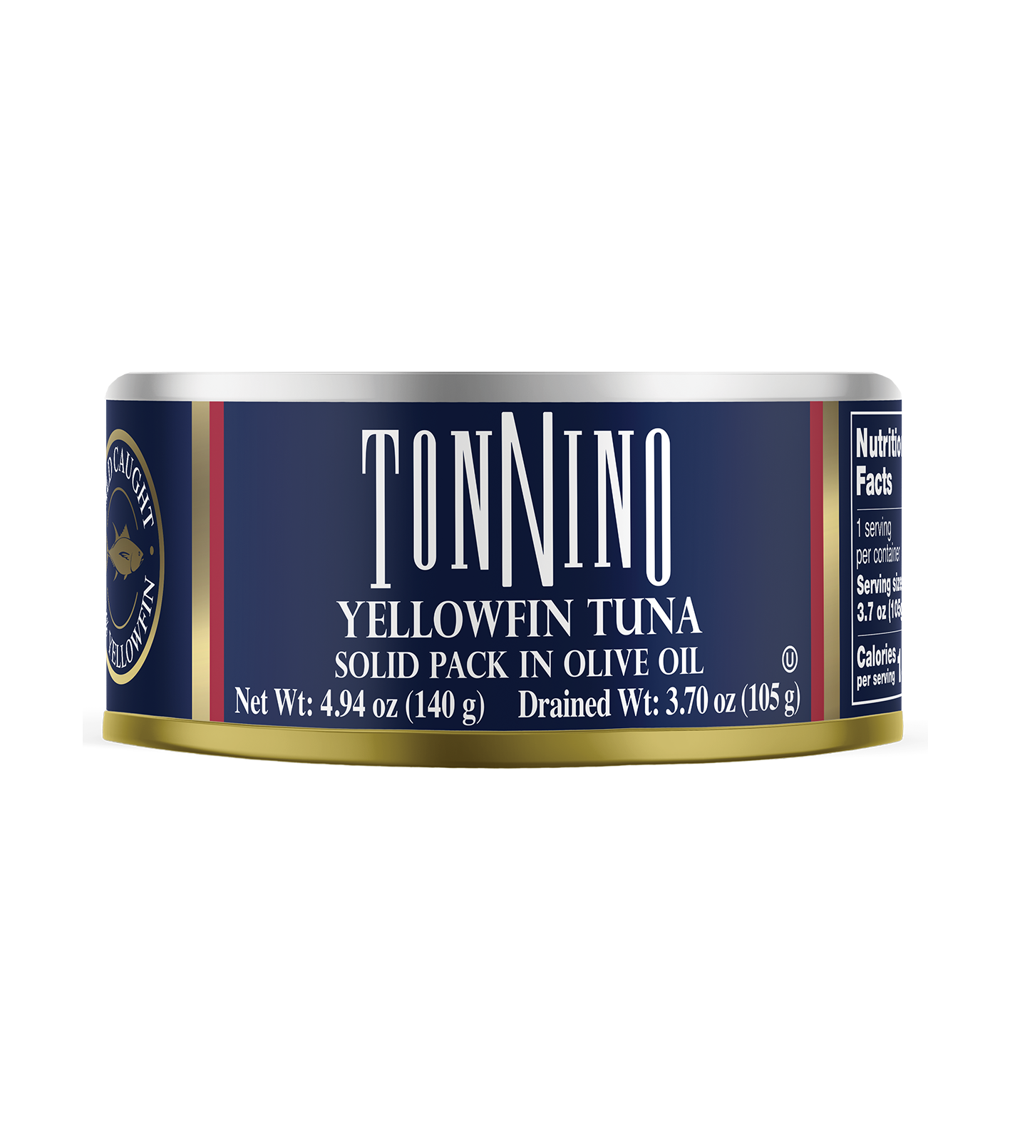 Tonnino Yellowfin Tuna Solid Pack in Olive Oil
