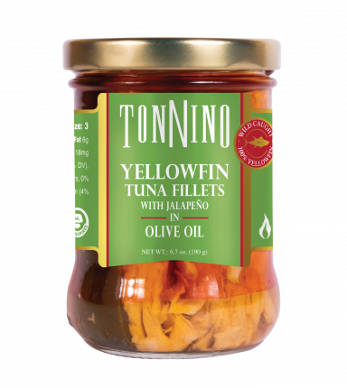 Tonnino Yellowfin Tuna Fillets with Jalapeno in Olive Oil