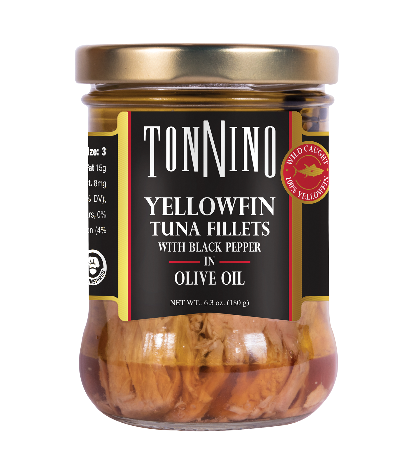 Tonnino Yellowfin Tuna Fillets with Black Pepper in Olive Oil