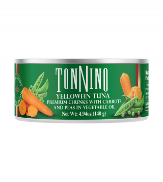 Walmart Exclusives - Yellowfin Tuna Premium Chunks with Carrots and Peas in Vegetable Oil